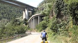 Typical Swiss tunneling between Anzonico and Chironico, after lunch by the roadside, 25.9 miles into the ride